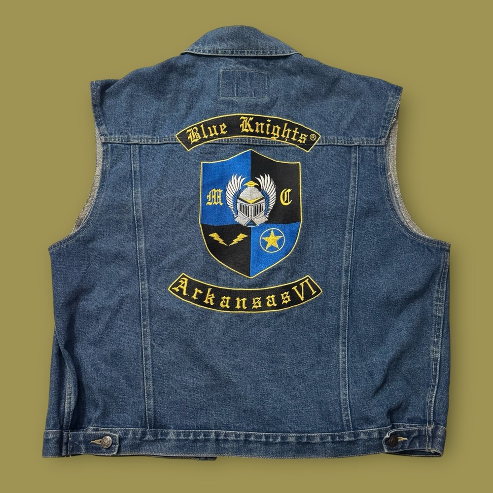Vintage 90’s Denim Biker Vest